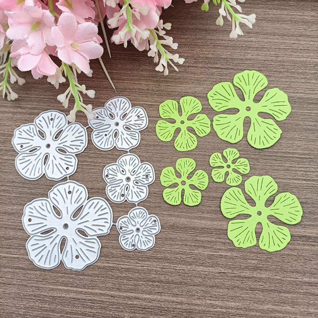 Amazon | 5枚入り花びら3D 金属ダイカット、カード作成クリアランス用